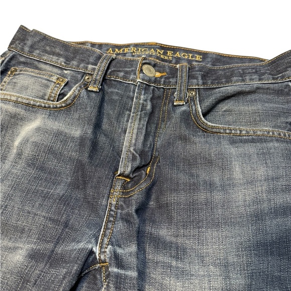 American Eagle Original Straight Jeans Blue Denim Men’s 31x32 Cotton Classic - Picture 3 of 14